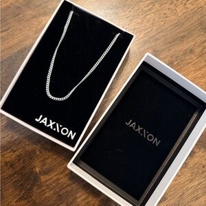 NWT JAXXON Silver Cuban Link Chain 3 mm 18” Box Clasp